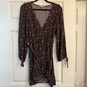 Long Sleeve Wrap Dress